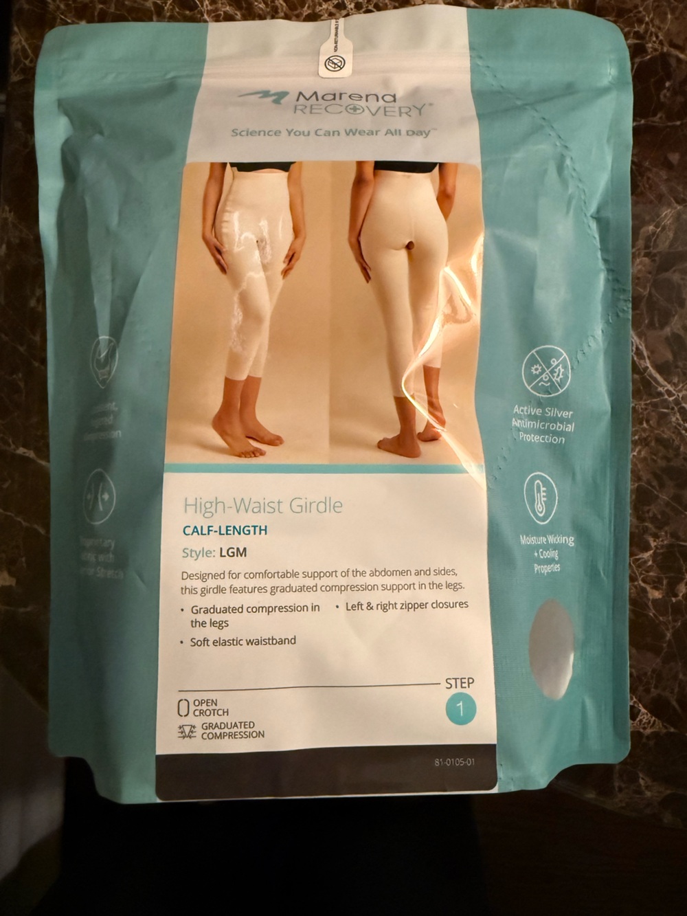 High-Waist Calf-Length Girdle in Teal